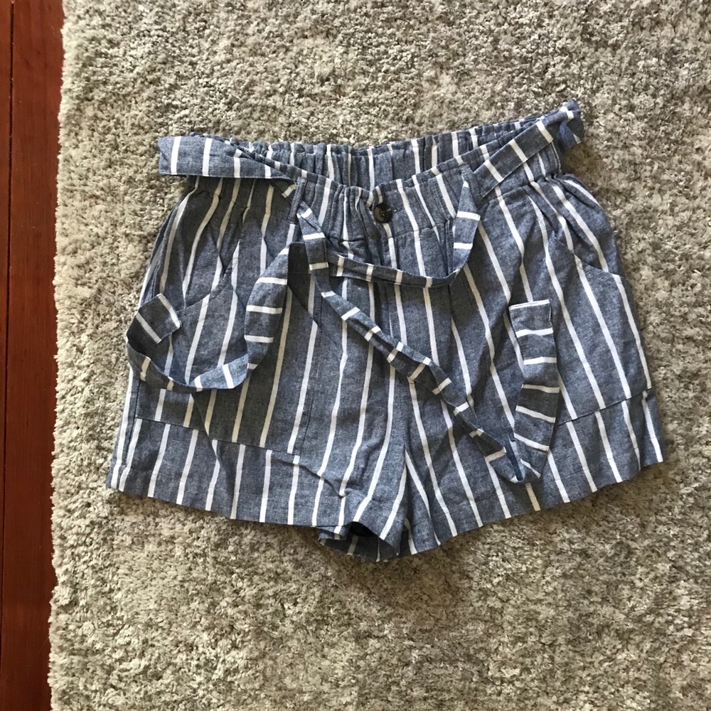 Linen shorts.
